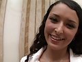 Pretty babe ass knobbed and creamed