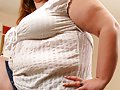 Pigtailed young chick stuffing her fat cunt with a huge cock