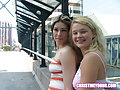Two sexy teens Christine Young and a friend posing for you