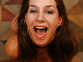 Jackie Blue gives a POV blowjob and starts to fuck