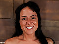 Hot sexy Hawaiian is bound to a pole, lifted to her tip toes with a brutal crotch rope.  Has her breasts and nipple tortured, is made to cum hard!